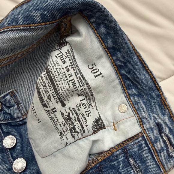 Levi's 501 Women’s Straight Blue Jeans - Picture 5 of 9